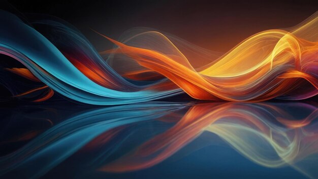 Photo colorful lines on a black background with a colorful background