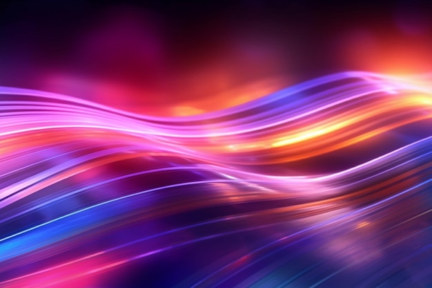 Colorful lines on a dark background