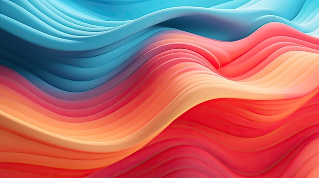 colorful lines in the form of a wave