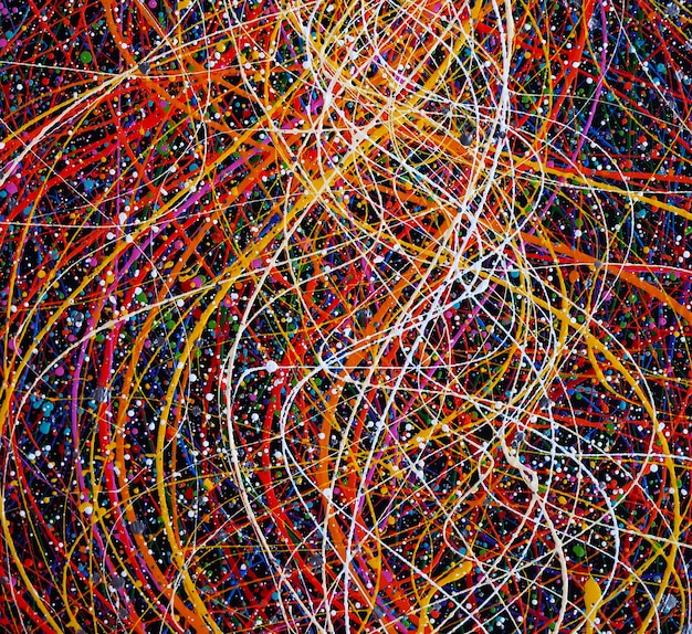 Colorful lines oil painting abstract and texture.