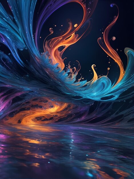 Colorful liquid abstract background