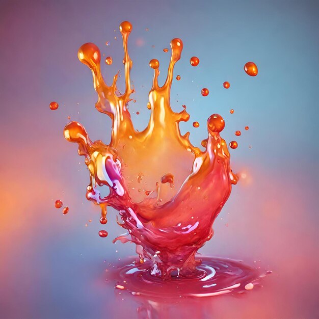 Photo colorful liquid drop