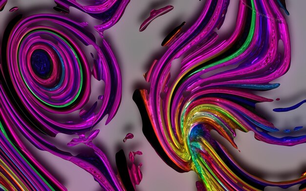 다채로운 액체 기하학적 모양 배경 추상 액체 수채화 디자인
