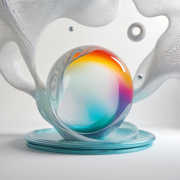 Colorful Liquid in Glass Object