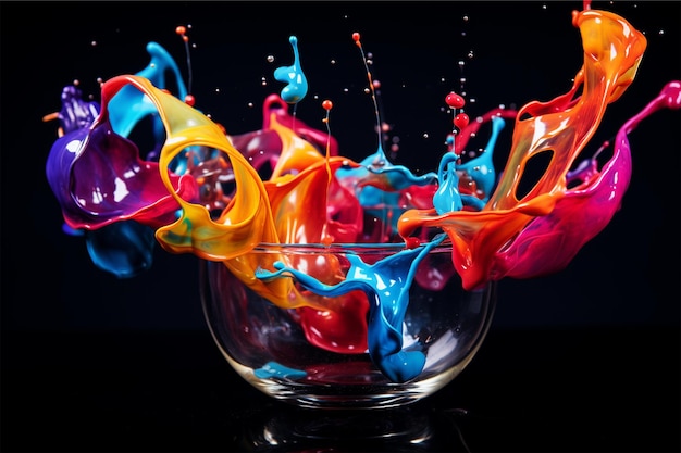 Colorful Liquid Infront Dark