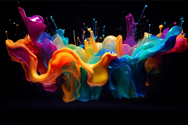 Colorful Liquid Infront Dark