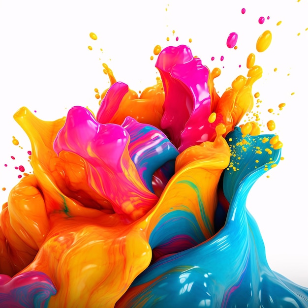 colorful liquid ink