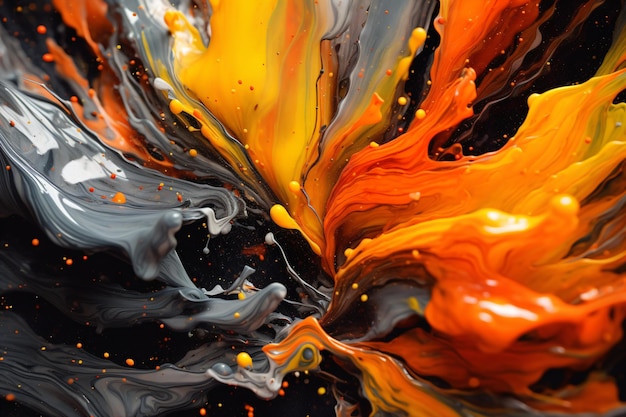 A colorful liquid is being splashed in the air