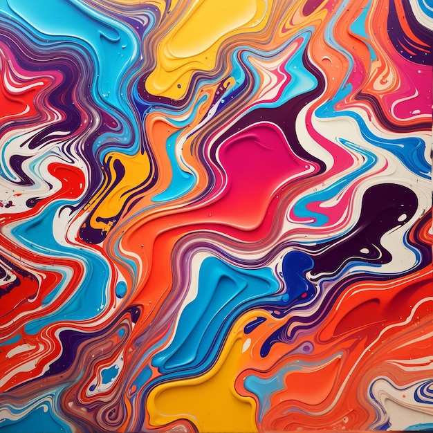 Colorful liquid paint background