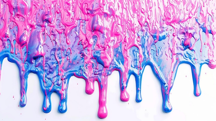 Photo colorful liquid paint splash