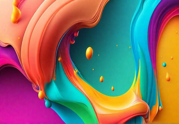 colorful liquid paint