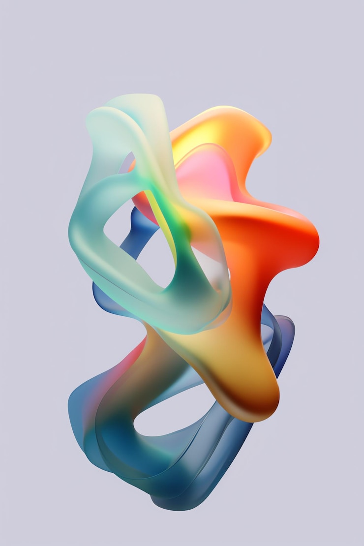 Photo a colorful liquid shapes