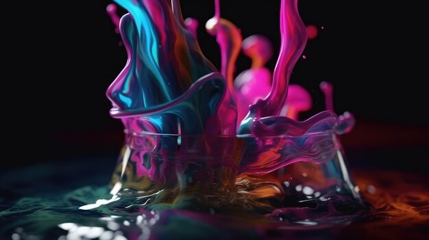 Colorful liquid shapes