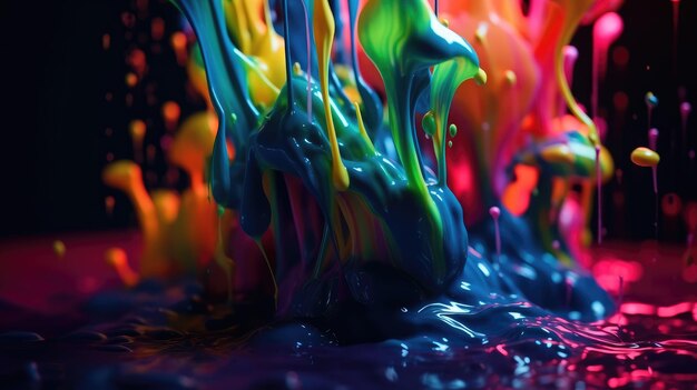 Colorful liquid shapes