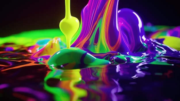 Colorful liquid shapes