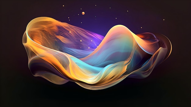 Colorful Liquid Waves Background