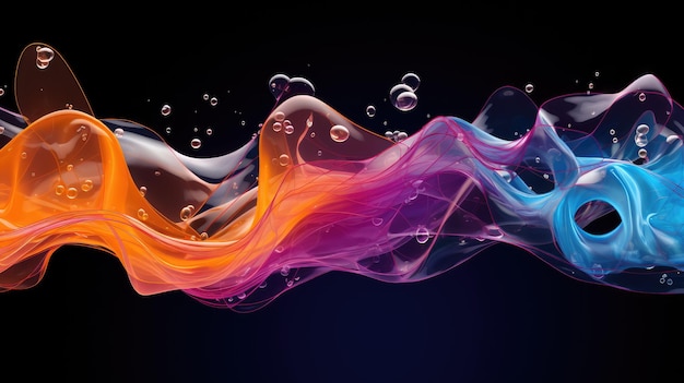 a colorful liquid with bubbles