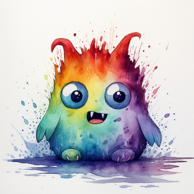 Colorful Little Monster Fantasy Vibrant Adventure