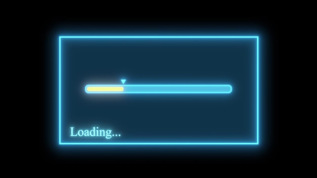 Colorful loading bar icon on a abstract background