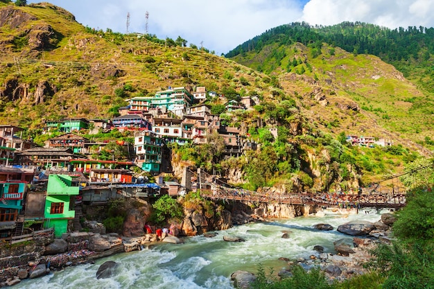 Colorful local houses in Manikaran India