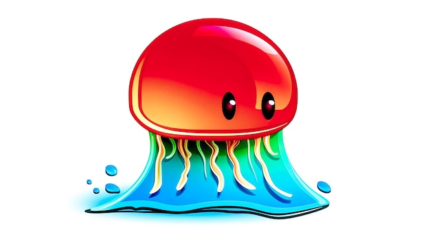 Foto logo colorato disegno meduse illustrazione ai generativa