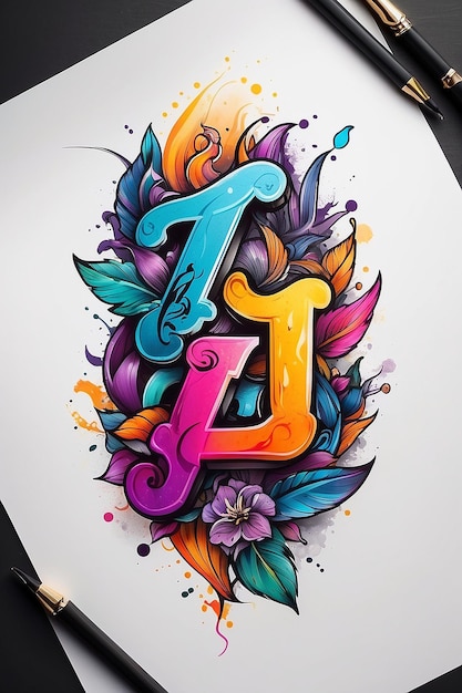 Foto logo colorato per studio di tatuaggi