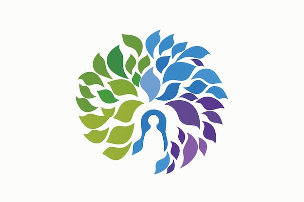 a colorful logo with a blue lock in the middle