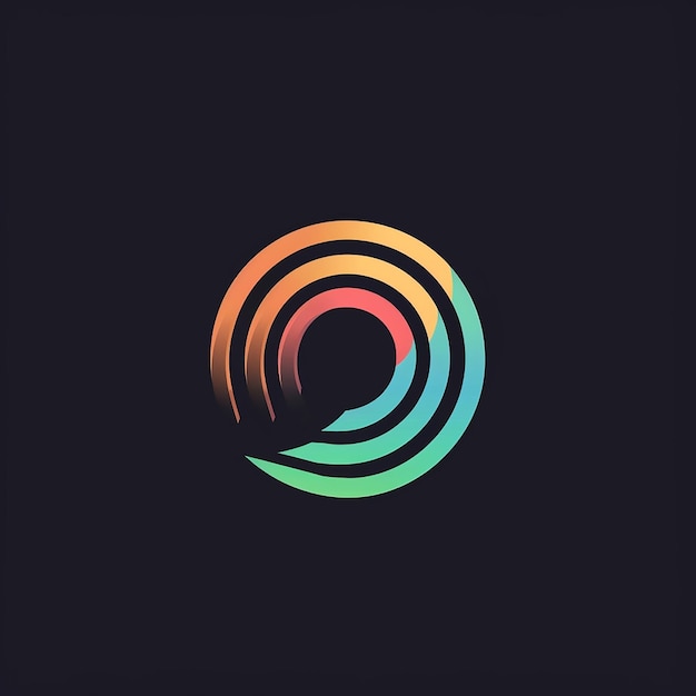 a colorful logo with a circle in the middle
