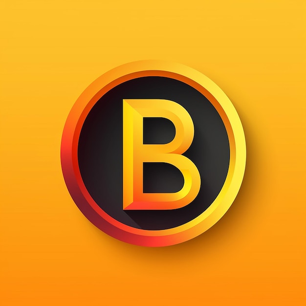 Photo a colorful logo with the letter b on it