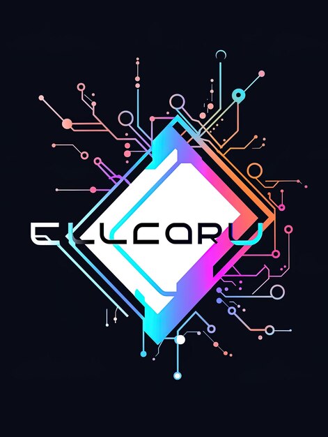 Foto un logo colorato con la parola elettrico sopra