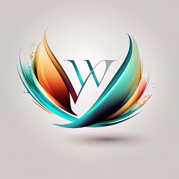 Premium AI Image | a colorful logo with the word wm on it