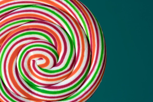 Photo colorful lollipop with spiral