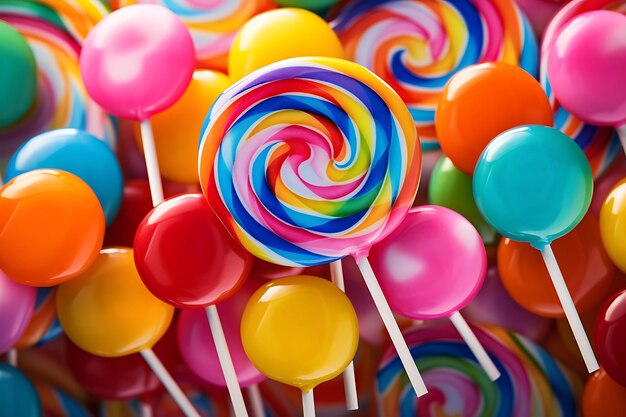 Colorful lollipops