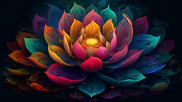 A colorful lotus flower wallpapers