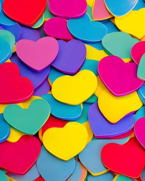 Colorful Love Heart Shaped Stickers