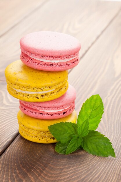 Colorful macaron cookies