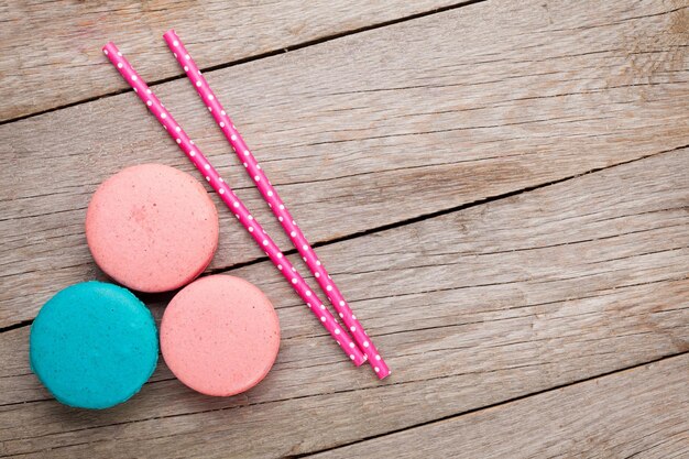 Colorful macaron cookies