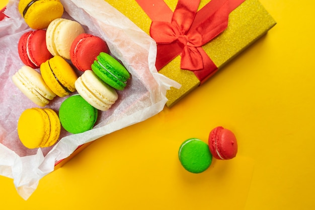Photo colorful macaroons