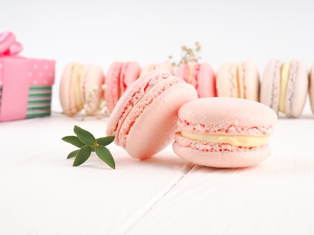 Photo colorful macaroons