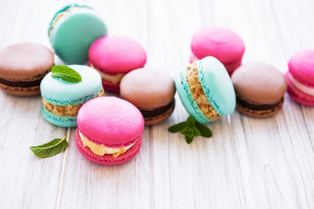 Colorful macaroons 