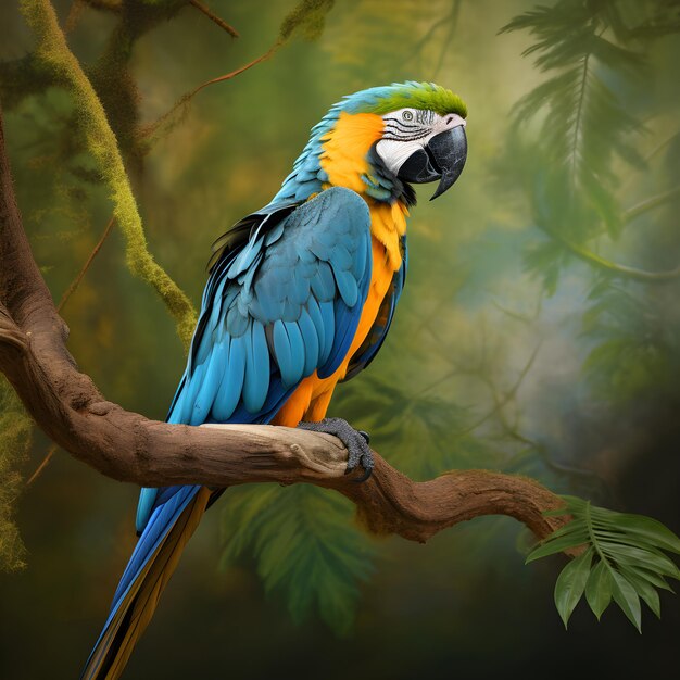 Colorful Macaw parrot