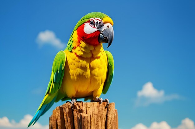 Colorful Macaw Talking Pet Bird Wallpaper Background Illustration HD Photography