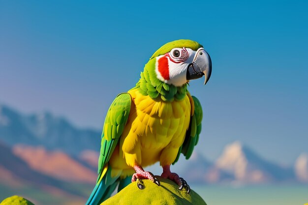 Colorful Macaw Talking Pet Bird Wallpaper Background Illustration HD Photography