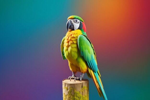 Colorful Macaw Talking Pet Bird Wallpaper Background Illustration HD Photography