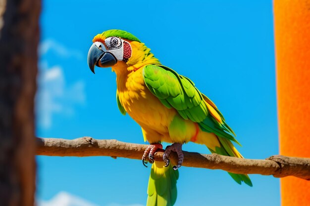 Colorful Macaw Talking Pet Bird Wallpaper Background Illustration HD Photography