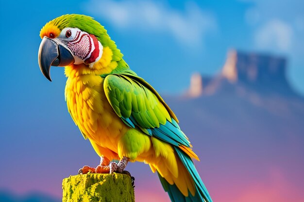 Colorful Macaw Talking Pet Bird Wallpaper Background Illustration HD Photography