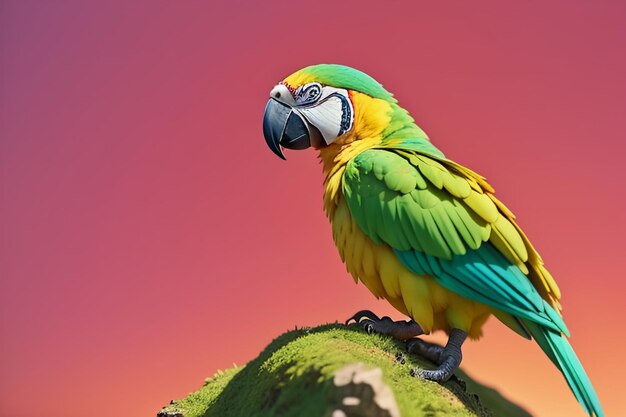 Colorful Macaw Talking Pet Bird Wallpaper Background Illustration HD Photography