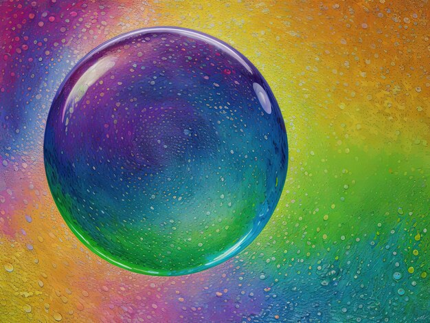 Photo colorful magic bubble background with generative ai