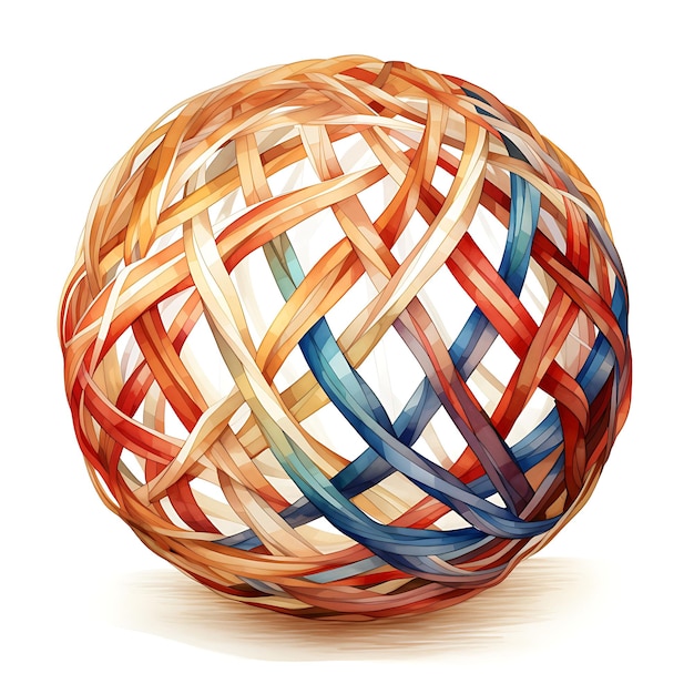 Photo colorful malaysian sepak takraw ball game natural tan rattan woven bacreative concept ideas design