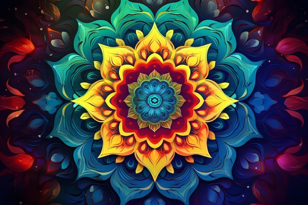 Colorful mandala background